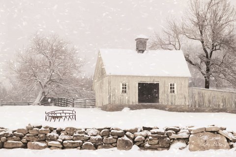 Framed Virginia Snow Storm Print