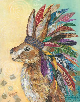 Framed Tribal Rabbit Print