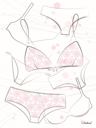 Framed Pink Underwear Print