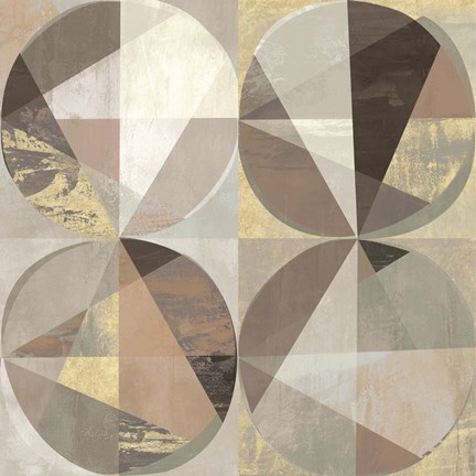 Framed Terracotta &amp; Gold Print