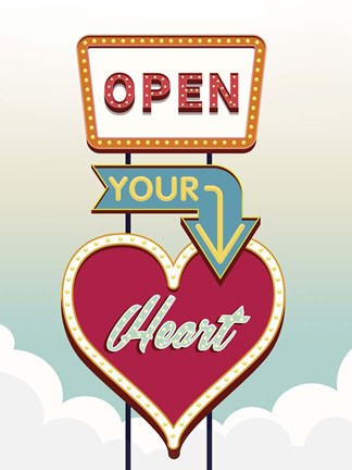 Framed Open Your Heart Print