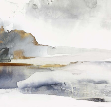 Framed Gray Lunar I Print