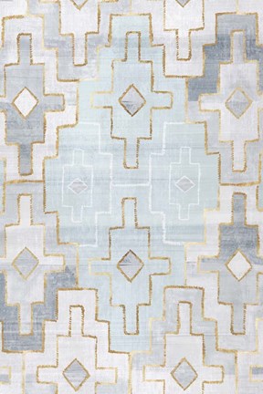 Framed Silver Blue II Print