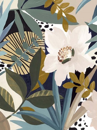 Framed Floral Symphony I Print