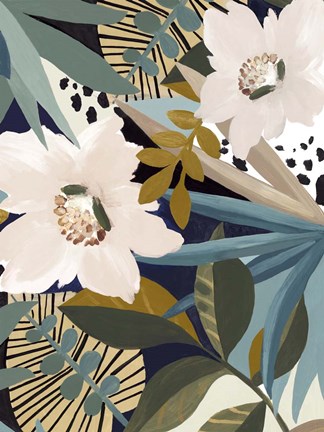 Framed Floral Symphony II Print