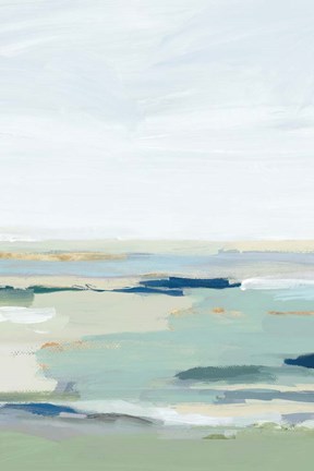 Framed Burbank Blue II Print