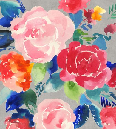 Framed Bright Floral Print