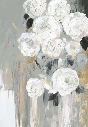 Framed Cascading Gray Print