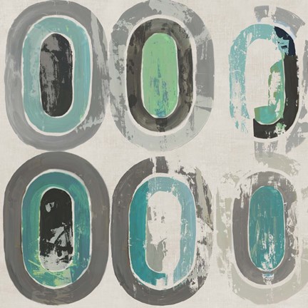 Framed Concentric Emotion I Print