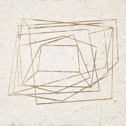 Framed Golden Embrace I Print