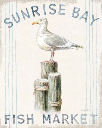 Framed Floursack Nautical XIII Print