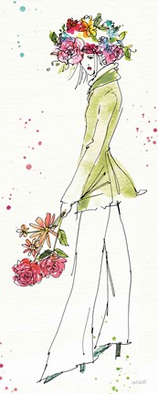 Framed Floral Figures VII Print