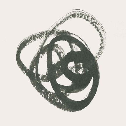 Framed Scribbly Black III Print