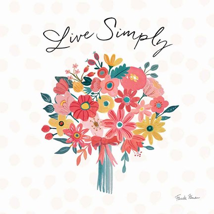 Framed Bright Petals III Print