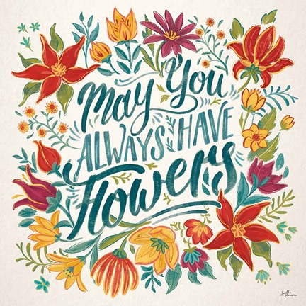 Framed Happy Thoughts IV Print