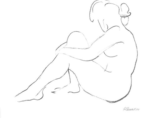 Framed Nude Sketch IV Print