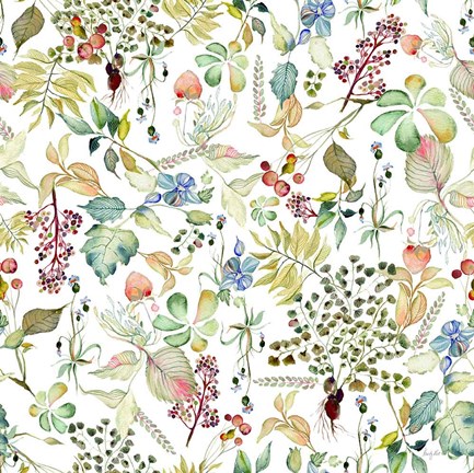 Framed Botticelli Plants I Print