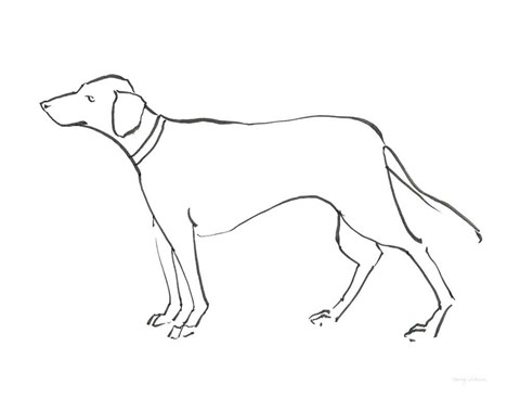 Framed Ink Dog VI Print