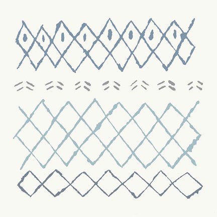 Framed Nordic Vibes I Blue Print