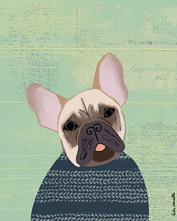 Framed French Bulldog Print