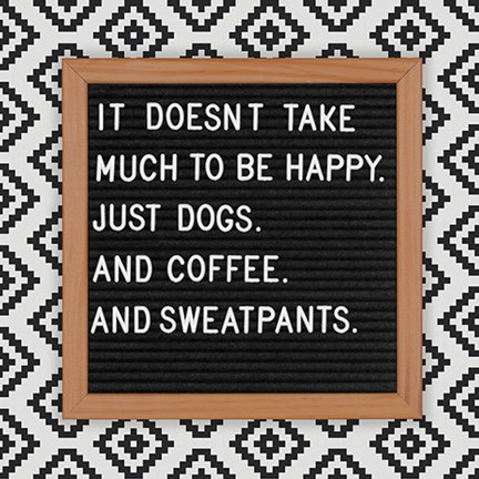 Framed Dogs and Sweatpants Print