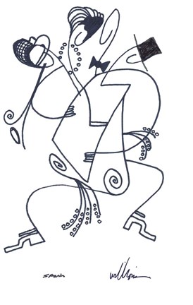 Framed Spanish Sketches III Print