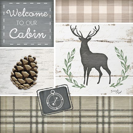 Framed Welcome to Our Cabin Print