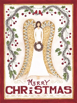 Framed Christmas Angel Print