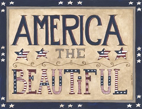 Framed America the Beautiful Print