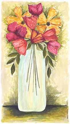 Framed Abstract Flower I Print