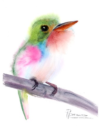 Framed Tropical Bird V Print