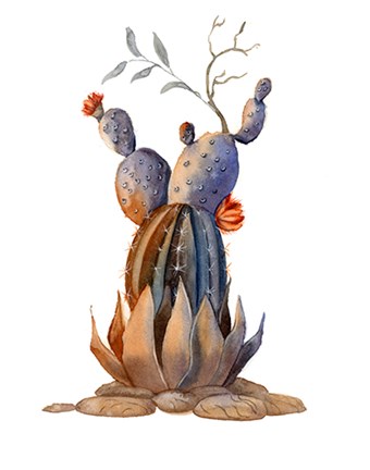 Framed Cactus VI Print