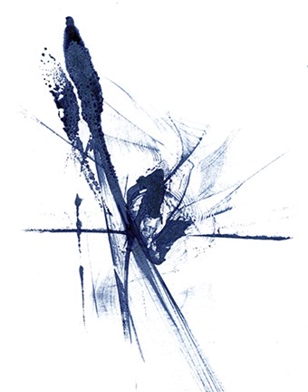 Framed Figurative in Navy V Print