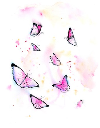 Framed Butterflies I Print