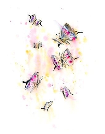 Framed Butterflies II Print