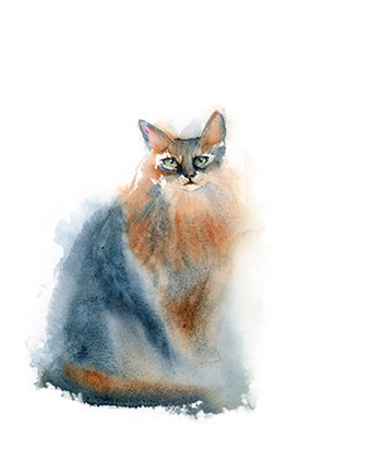 Framed Ginger Cat II Print