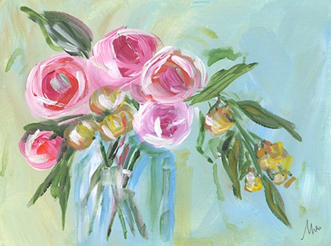 Framed Floral Still Life II Print