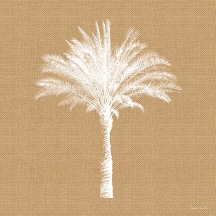 Framed Burlap Palm Tree Print