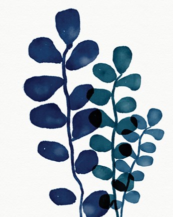 Framed Indigo Eucalyptus I Print