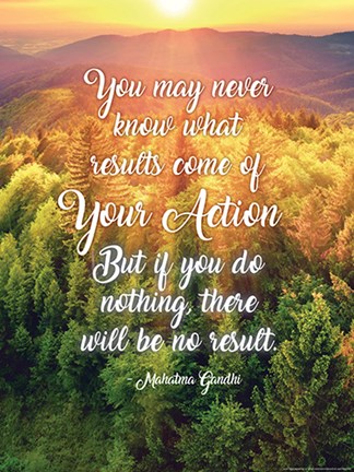 Framed Gandhi Quote Print