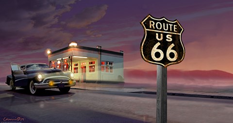 Framed Route 66 Print