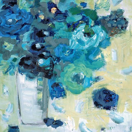 Framed Harmony in Blue Print