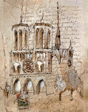 Framed Notre Dame Print