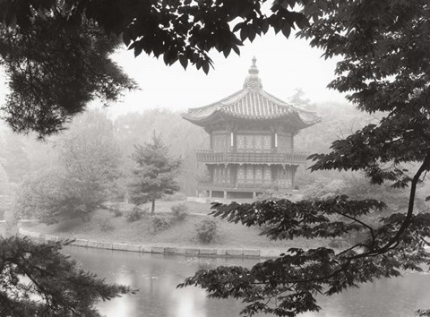 Framed Lotus Pavillion I Print