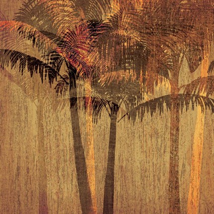 Framed Sunset Palms II Print