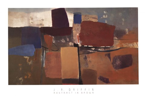 Framed Abstract in Brown Print
