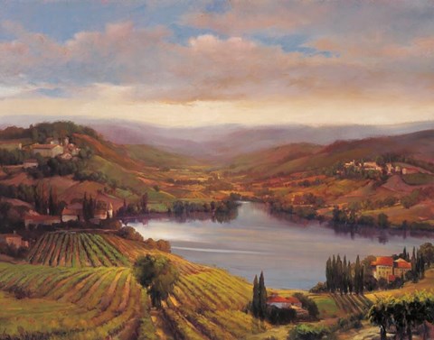 Framed Vineyard View I Print