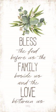 Framed Dinner Blessing Print