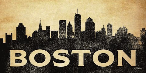 Framed Boston Skyline Print