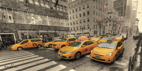 Framed 5th Avenue Taxi Print